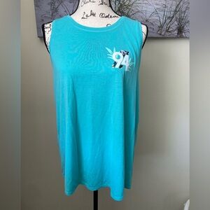 Old Navy teal muscle tank for women, has “94” graphic logo, size XL